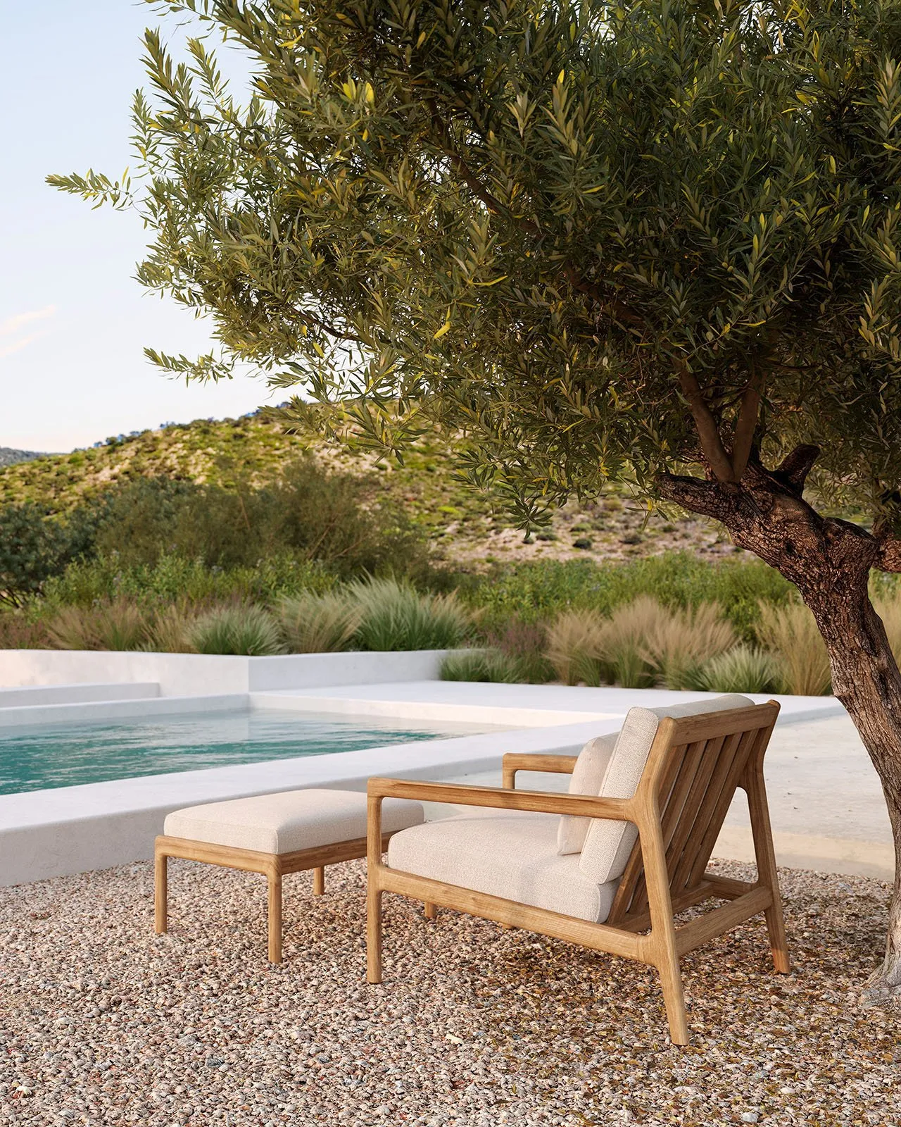 10250_10248_Teak_Jack_outdoor_lounge_chair_footstool_off_white_21104_cushion_WEB Muebles de diseño moderno en Barcelona