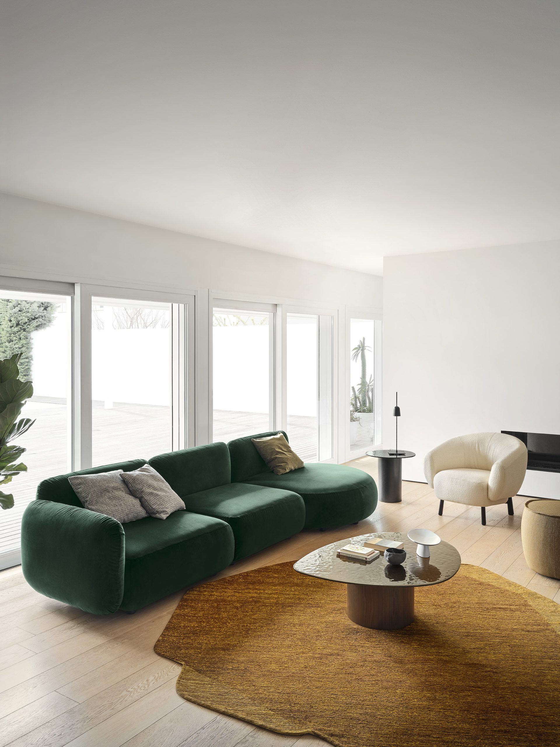 sofa moderno color verde barcelona
